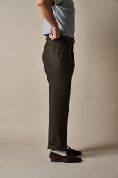 T010 Easy Trousers Dark Green
