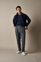 T010 Easy Trousers Mid Grey