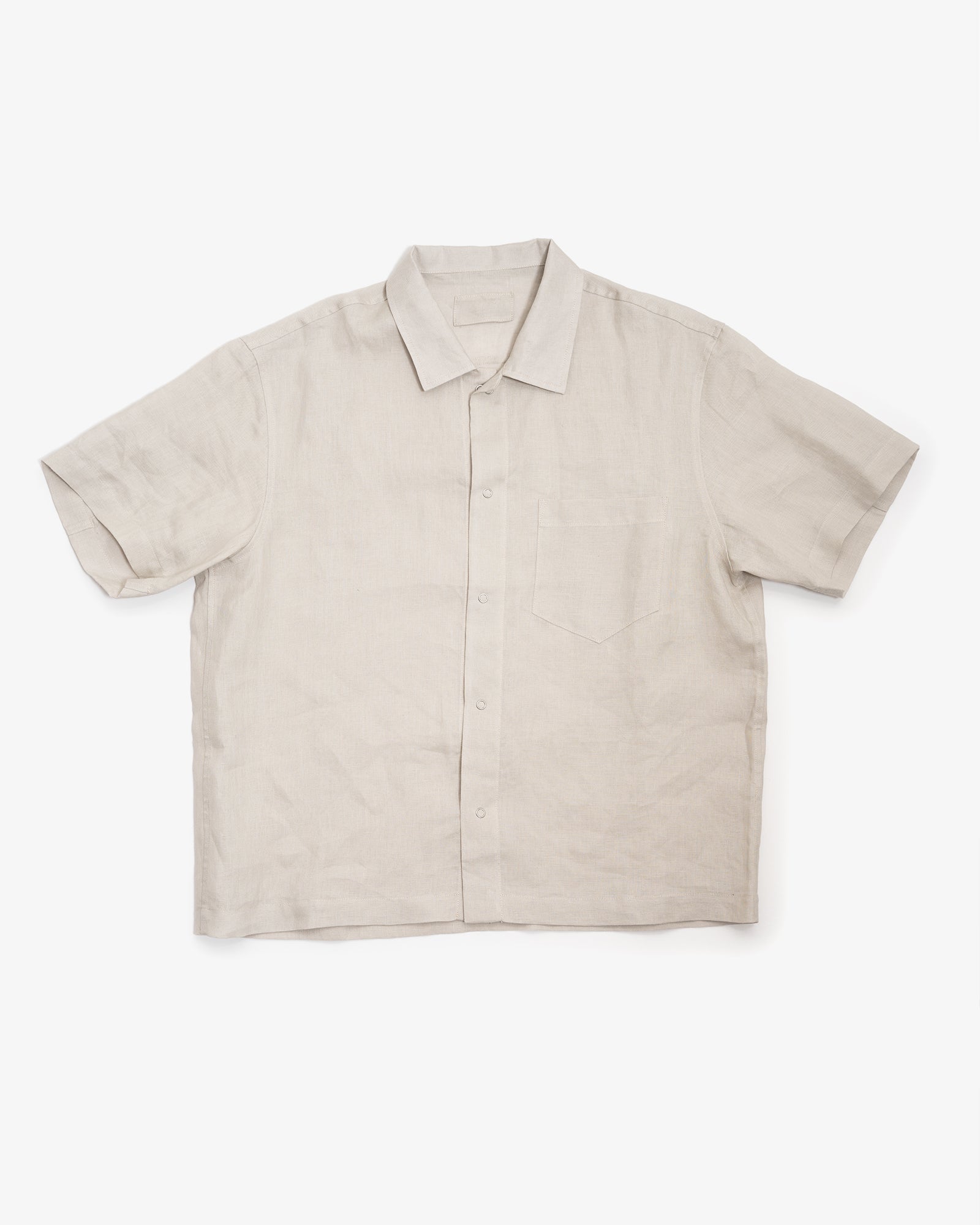 Sundown Shirt Light Grey Belgian Linen