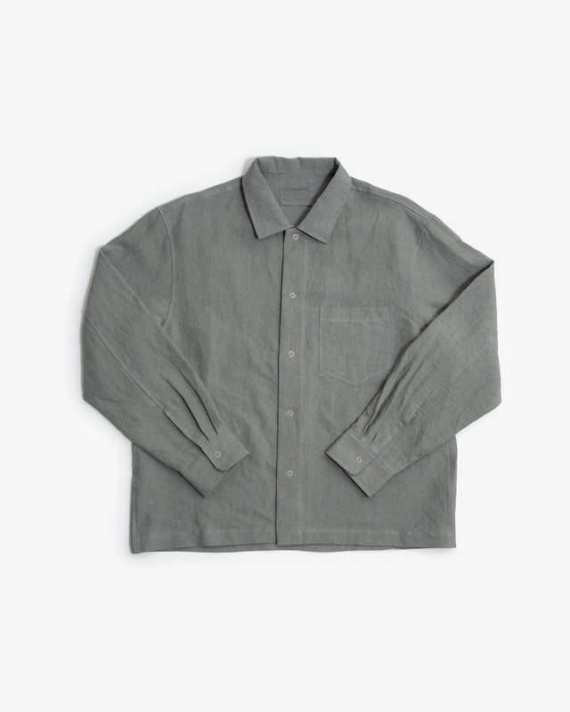 WORKSHOP SHIRT - FLINT STONEWASHED BELGIAN LINEN