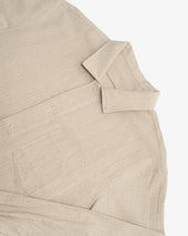 Workshop Shirt Natural Cotton Linen Grid