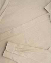 Workshop Shirt Natural Cotton Linen Grid