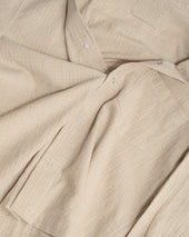 Workshop Shirt Natural Cotton Linen Grid