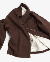 Site Jacket Dark Brown Cotton Wool Twill