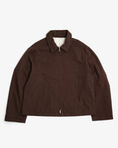 SITE JACKET - DARK BROWN COTTON/WOOL TWILL