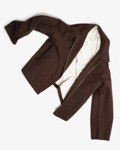 Site Jacket Dark Brown Cotton Wool Twill