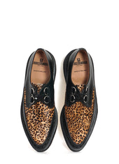 D RING DIANO | Leather Shoe | Brown/Leopard