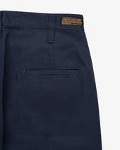 9oz Mercerised Selvedge Cotton Relaxed Tapered Cut Chinos - Navy (IH-727-NAV) Tag 29, Hemmed to 30.5"