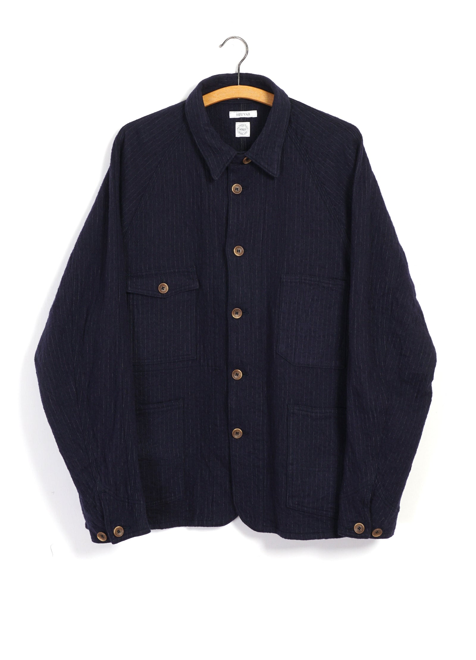 C/W Raglan Coverall | Pinstripe Navy