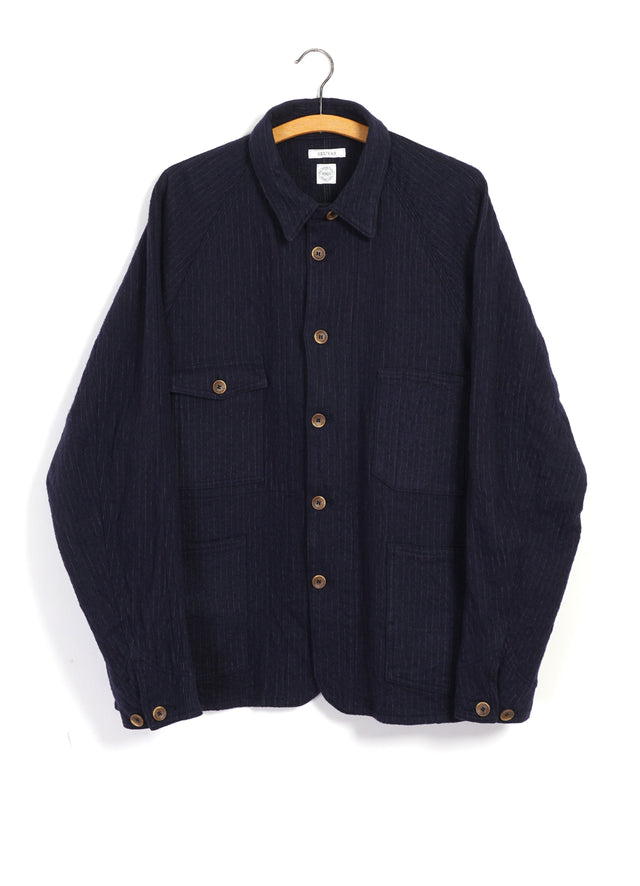 C/W Raglan Coverall | Pinstripe Navy