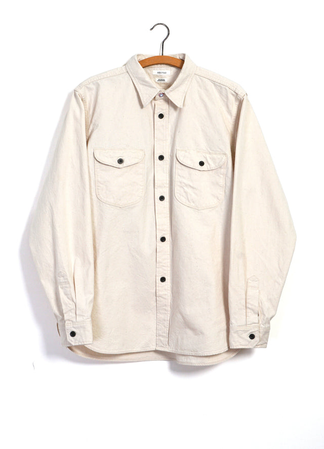 8oz Canvas Flap Work Shirt | Natural