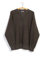 ANAMAUP | Brushed Fleece Crewneck | Black Olive