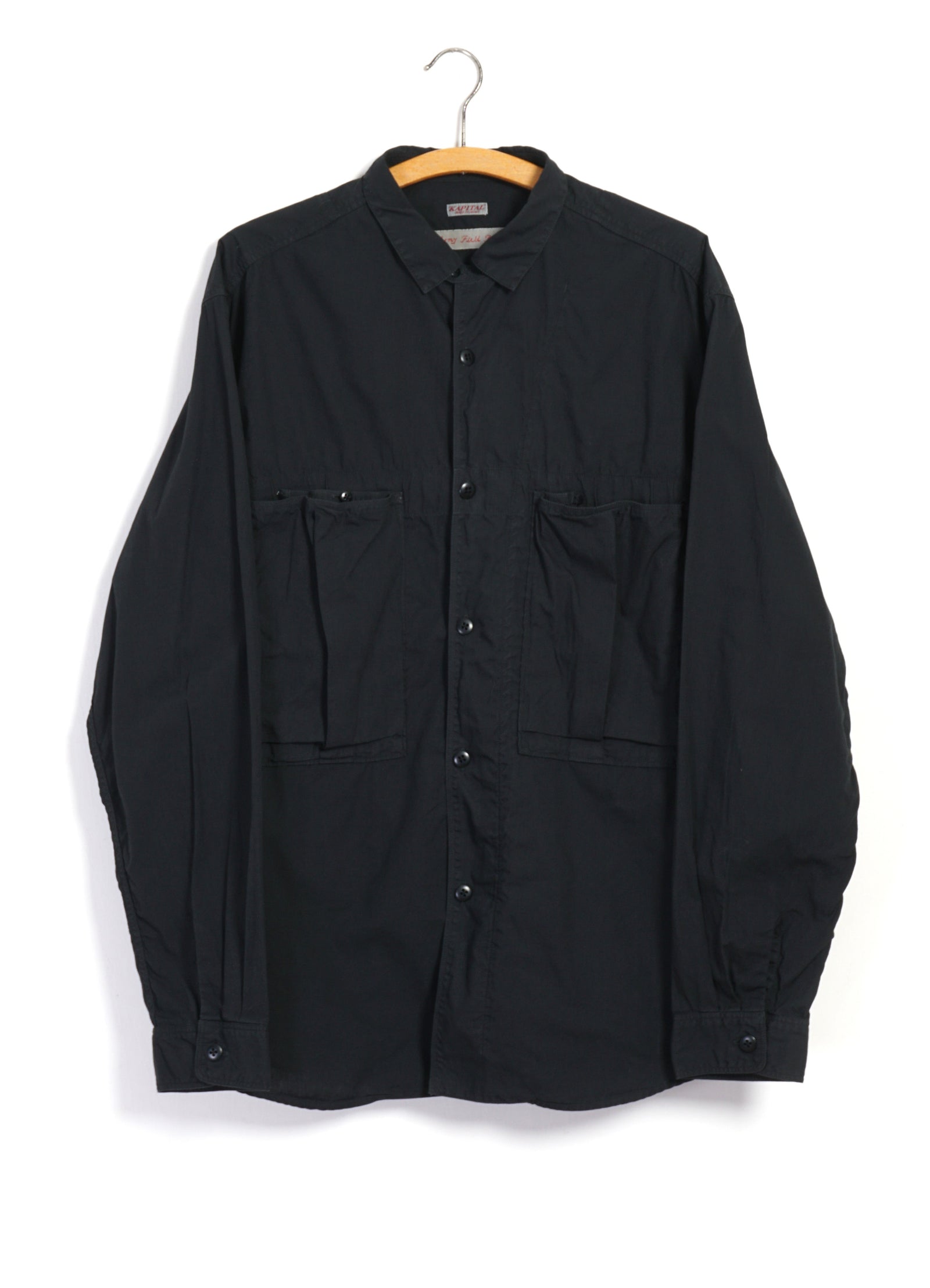 BROAD CLOTH | Anorak Shirt | Black
