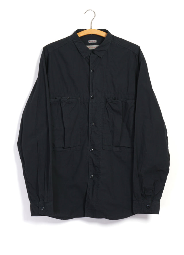 BROAD CLOTH | Anorak Shirt | Black