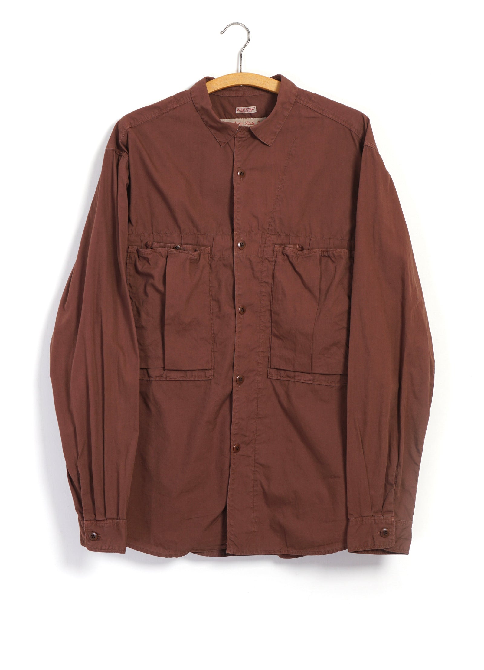 BROAD CLOTH | Anorak Shirt | Brown