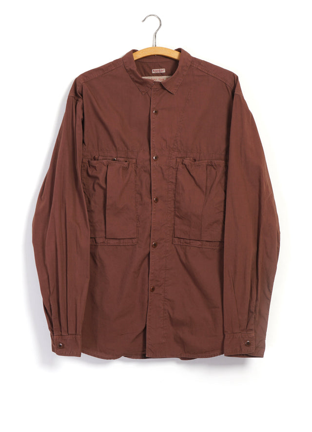 BROAD CLOTH | Anorak Shirt | Brown