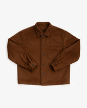 TRAVAIL SHIRT - BROWN WOOL FLANNEL