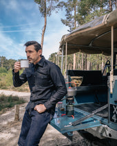 12oz Military Moleskin Western Shirt - Black