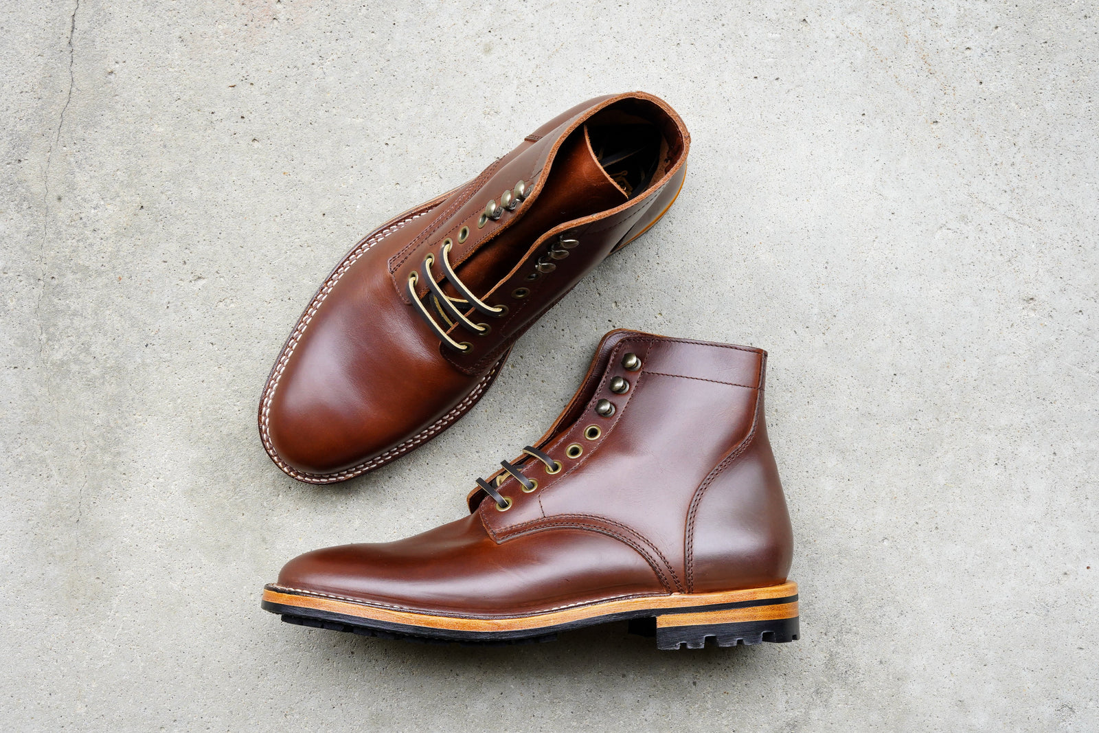 The Allen Stitchdown - Chestnut Veg Tan (618) Factory Samples