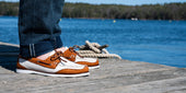Boothbay Boat Shoe - Parchment Cotswold/Chestnut Vienna