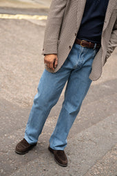 E9 Modern Straight Stone Wash Indigo 14oz Spanish jeans