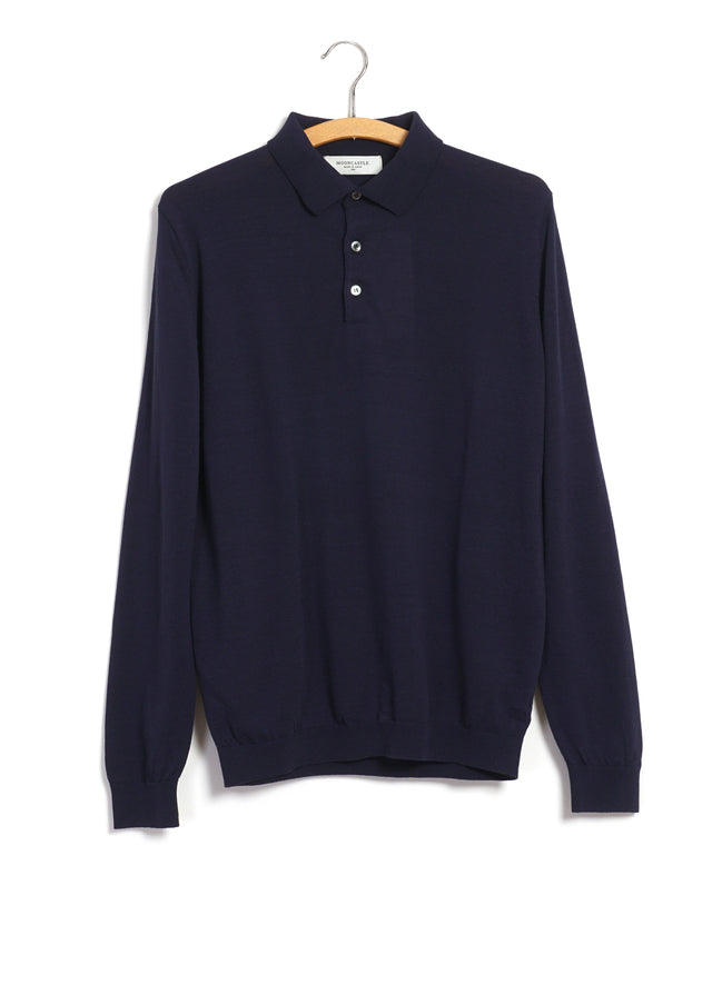 IC8 | Ice Cotton Poloneck Long Sleeve | Navy