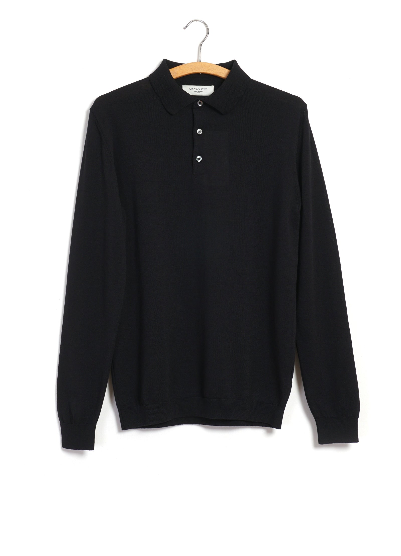 IC8 | Ice Cotton Poloneck Long Sleeve | Black