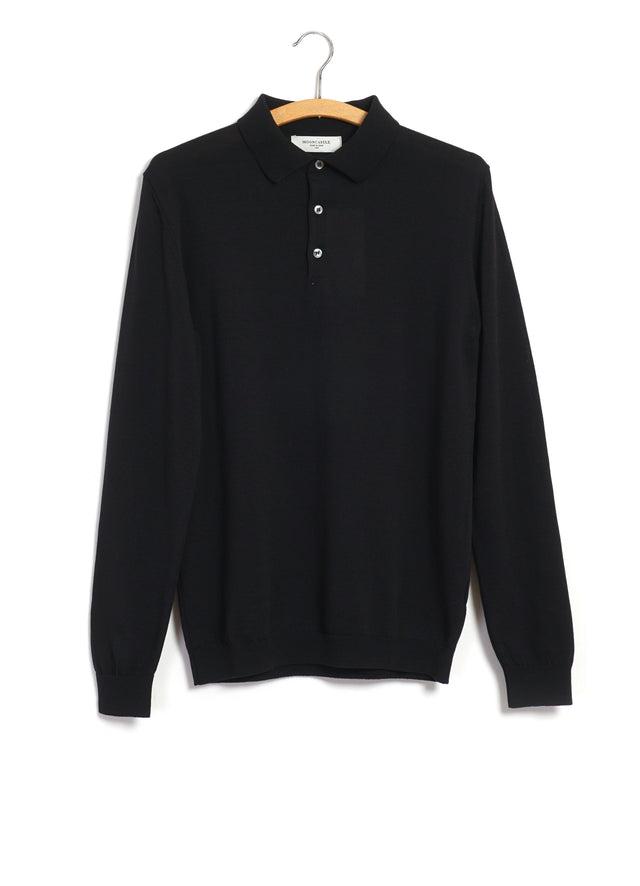 IC8 | Ice Cotton Poloneck Long Sleeve | Black