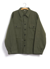 HERRINGBONE TWILL JACKET | Olive