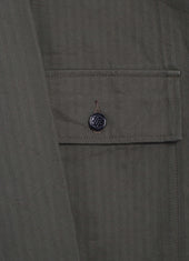 HERRINGBONE TWILL JACKET | Olive