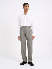 Morton Pleated Trousers Jensen White