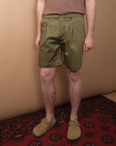 Sateen Pleated Shorts