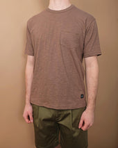 Mocha Slub S S Pocket T Shirt