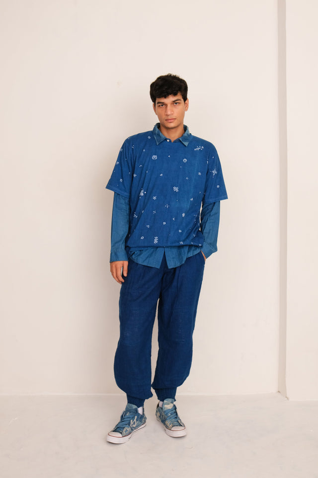 Indigo Bandhani Tee