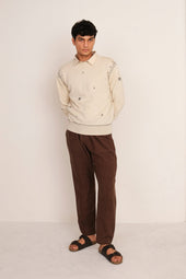 Hand Embroidered Cotton Sweatshirt