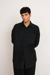 Patchwork Statement Oversized Shirt