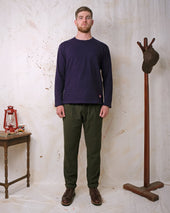 Eggplant Double Slub L S Pocket T Shirt