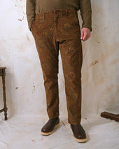 Bronze Printed Corduroy Camp Pant