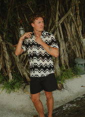 Naples Crochet Cuban Shirt Cotton