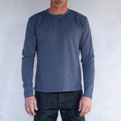 9 Ounce T-Shirt L/S Faded Blue