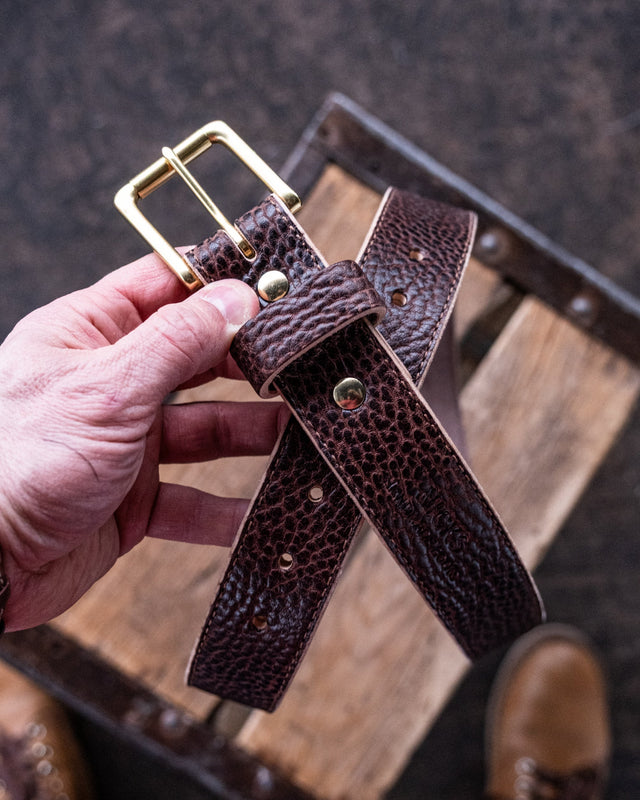 In Stock - Heritage Belt / Walnut Bullhide 1.5” / Waist Size 34 (Belt Size 38)