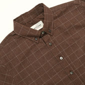 Mocha Windowpane Flannel Classic Shirt