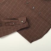 Mocha Windowpane Flannel Classic Shirt