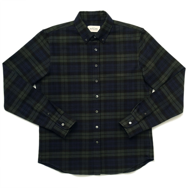 Black Watch Plaid Flannel Classic Shirt