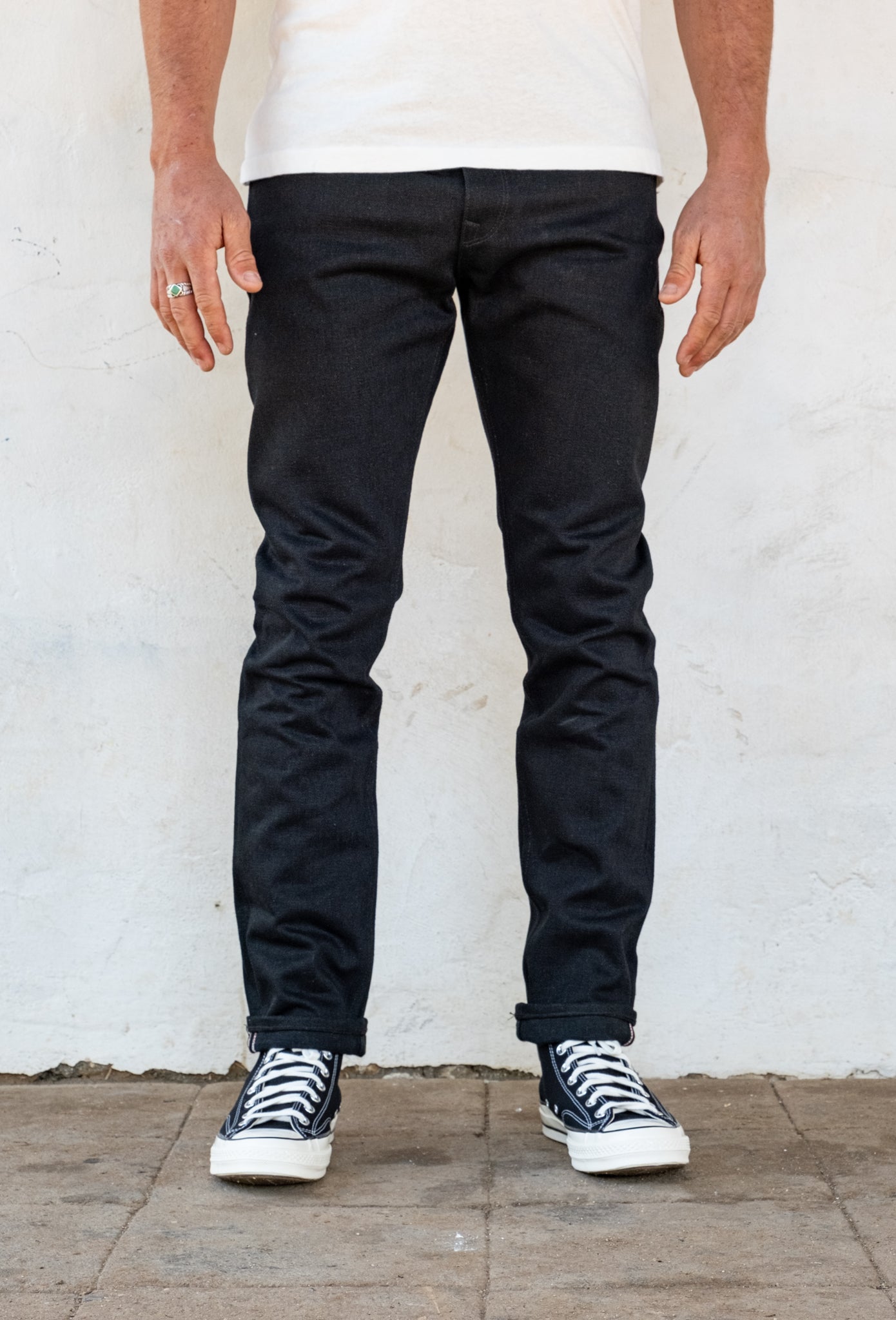 Avila Slim Taper 17 ounce Black Denim