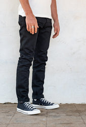 Avila Slim Taper 17 ounce Black Denim