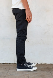 Avila Slim Taper 17 ounce Black Denim