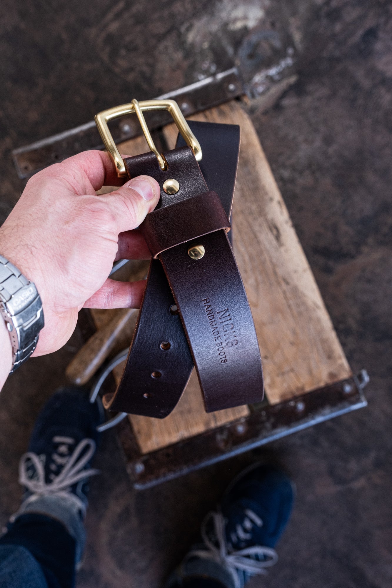 In Stock - Double Stuffed Heavy Duty Work Belt / Buck Brown 1.75” / Waist Size 30(Belt Size 34)