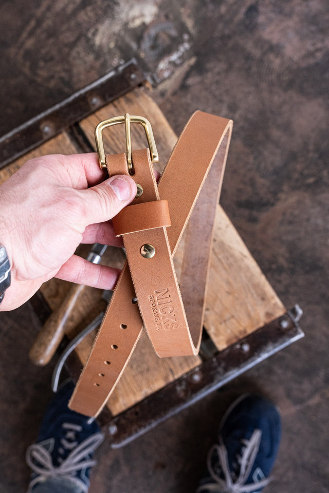 In Stock - Classic Work Belt / 1964 Tan / 1.25” / Waist Size 36 (Belt Size 40)