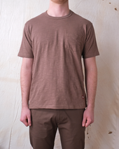 Mocha Slub Pocket T Shirt